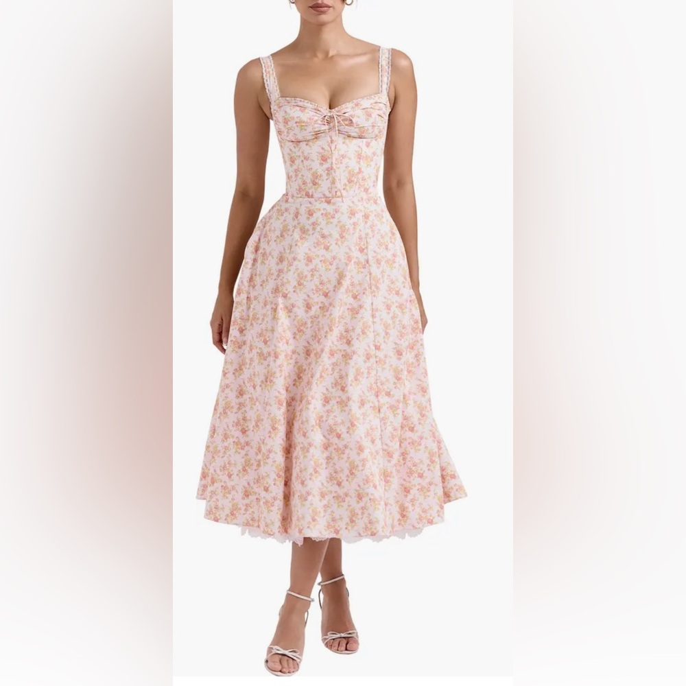 House of CB Floral Pink Dress